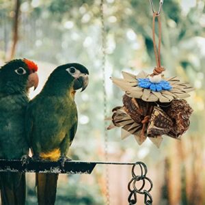 LUOZZY Bird Shredder Toys Foraging Hanging Toy Parrot Cage Chewing Toys for Small Medium Parrot Finch Conure Lovebirds (Paper Silk)