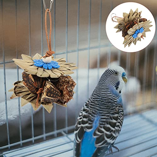 LUOZZY Bird Shredder Toys Foraging Hanging Toy Parrot Cage Chewing Toys for Small Medium Parrot Finch Conure Lovebirds (Paper Silk)