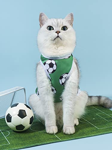 QWINEE World Cup Football Jersey Pet Tank Flag Uniforms Dog Vest Breathable Cat Tee Shirt for Small Medium Large Dog Puppy Kitten Green XS