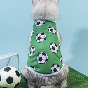 QWINEE World Cup Football Jersey Pet Tank Flag Uniforms Dog Vest Breathable Cat Tee Shirt for Small Medium Large Dog Puppy Kitten Green XS