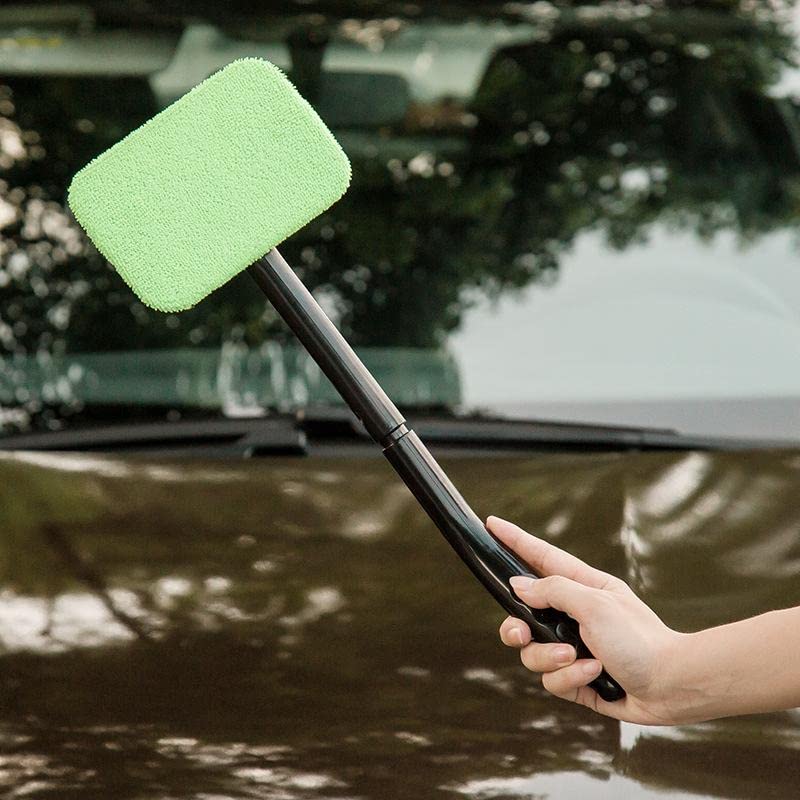 GAOMEE Car Window Windshield Cleaner Brush Kit Cleaning Tool Set Windshield Cleaner Wipe Tool with Long Handle