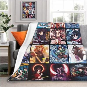 anime blanket,comfortable throw blanket,ultra soft flannel blankets,warm lightweight blankets for bedding sofa travel 50"x40"