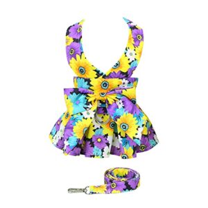 Pet Clothes for Small Dogs Girls Dress Puppy Clothes Bow Tie Belt Belt Skirt Princess Skirt Dog Can Hang Belt T-Shirts for Medium Dogs Easter