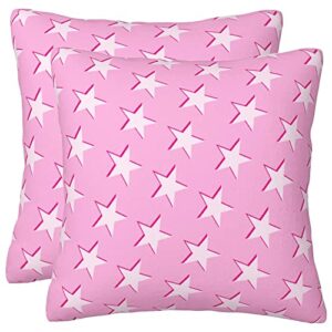 pecfamly pink decor for bedroom - girls room decor - pink pillow covers - girls bedroom decor - y2k room decor - bedroom decor for teen girls - cute stuff for teen girls (18"x18", set of 2)　