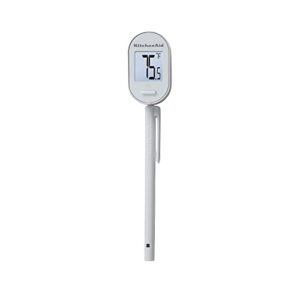 kitchenaid kq904wh digital instant read kitchen and food thermometer white, temperature range: -40f to 482f, white