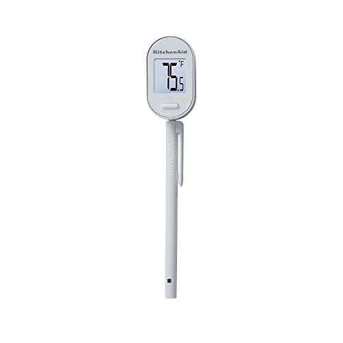 KitchenAid KQ904WH Digital Instant Read Kitchen and Food Thermometer White, Temperature Range: -40F to 482F, White