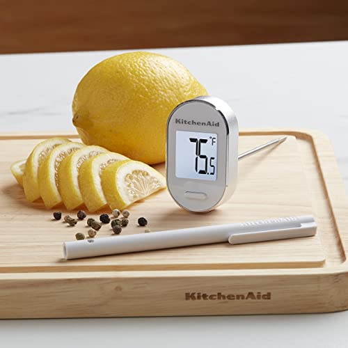 KitchenAid KQ904WH Digital Instant Read Kitchen and Food Thermometer White, Temperature Range: -40F to 482F, White