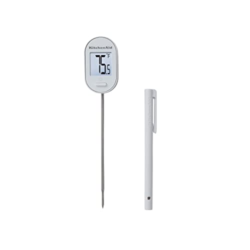 KitchenAid KQ904WH Digital Instant Read Kitchen and Food Thermometer White, Temperature Range: -40F to 482F, White