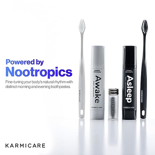 KARMICARE Biorhythmic Toothpaste Set, Superior Nano Hydroxyapatite, Fluoride Free, Plant Extracts for Circadian Cycle Support, Day&Night Oral Care System, Biocompatible, Treats & Prevents Oral Issues