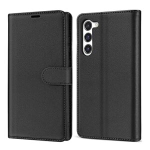 neiye compatible with samsung galaxy s23 wallet case with rfid blocking card slots stand magnetic closure flip pu leather phone cover for samsung galaxy s23 case wallet(6.1 inch-black)