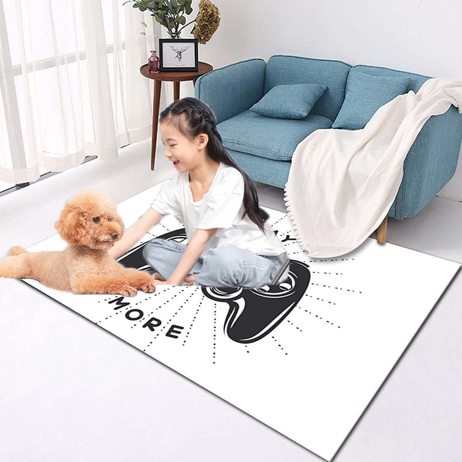 Touch Down Football Field Rug Sport Carpet Bedroom Area Rug for Living Room Football Floor Mat Washable Throw Rugs 4'8" x6'