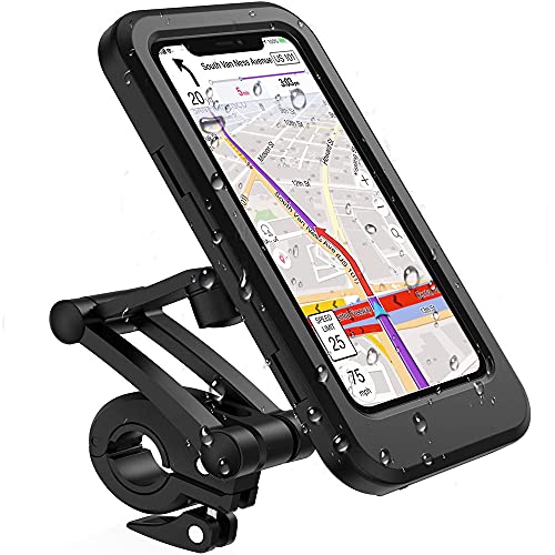 Boiobaia Bike Smartphone Holder Waterproof Up to 6.7 inches Stand Strong Fixing Shockproof