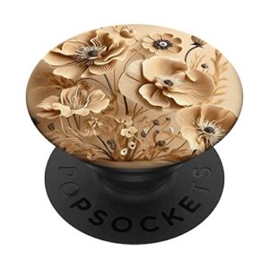 sand beige wildflower flower graphics popsockets swappable popgrip