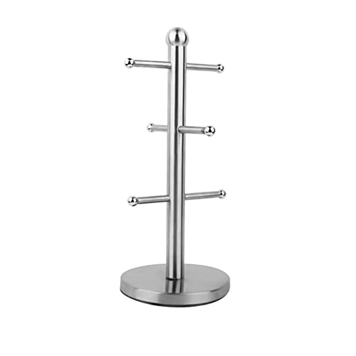 XWOZYDR Stainless Steel Cup Holder Kitchen Countertop Mug Display Stand Drinkware Hanging Shelf