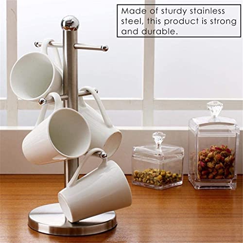 XWOZYDR Stainless Steel Cup Holder Kitchen Countertop Mug Display Stand Drinkware Hanging Shelf