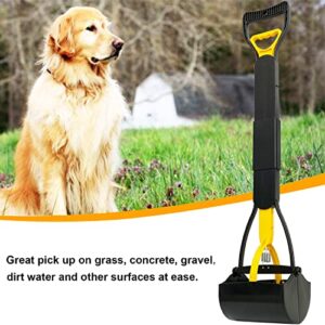 ienjoyed Pooper Scooper, Large Pooper Scooper for Dogs Heavy Duty, Dog Pooper Scooper with Long Handle & High Strength Durable Spring, Foldable Dog Poop Pick Up (32-inch)