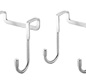 LOVENJOY Over Cabinet Hooks Stainless Steel Metal, Double S Shaped Hangers Rack Holder for Drawer Closet Kitchen, 2 Pcs