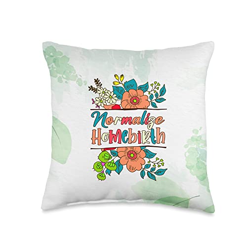 Normalize Homebirth Item Normalize Homebirth Neonatal NICU L&D Nurse Midwife Throw Pillow, 16x16, Multicolor