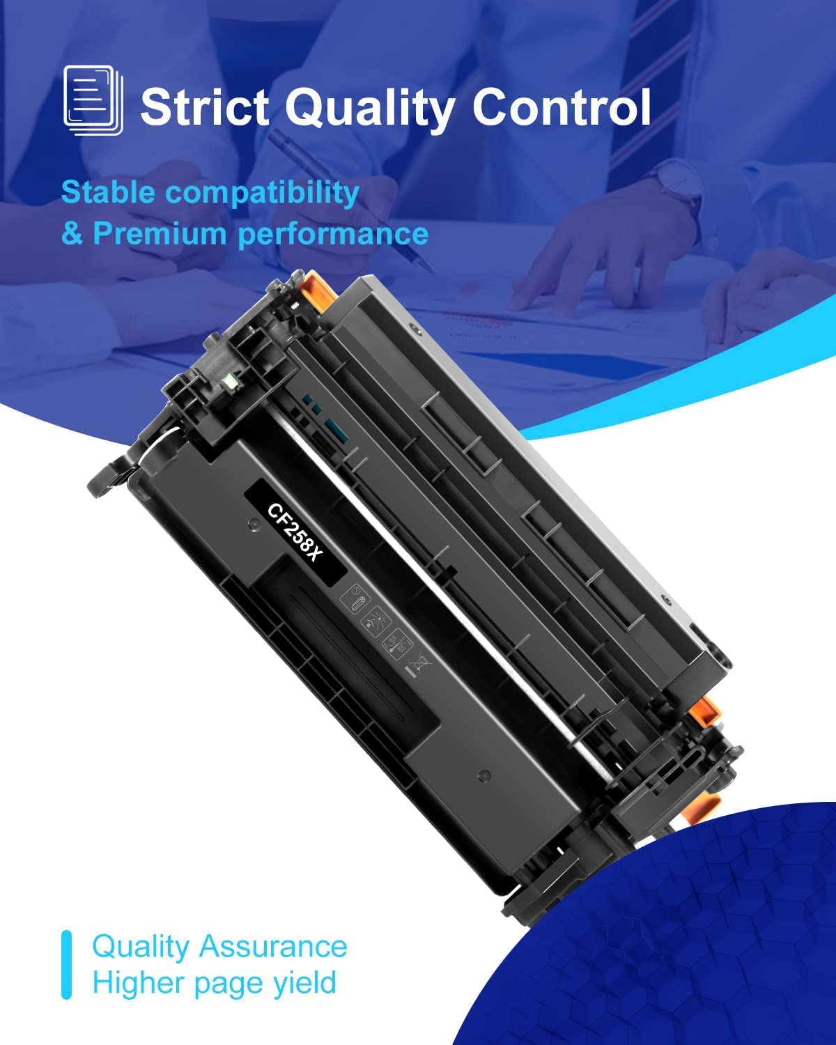 INUDIO Compatible Toner Cartridge Replacement for HP 58X CF258X 58A CF258A Toner Cartridge to Use with HP Laserjet Pro M404n M404dn M404dw MFP M428fdw M428dw M428fdn Printer(Black,2 Pack)
