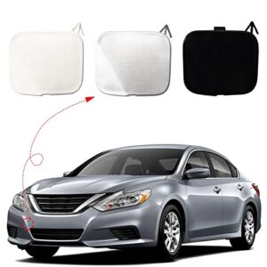 czshiyue front bumper tow hook cover towing eye cap fit for nissan altima 2016 2017 2018 622a09hs0a (silver, right passenger side)