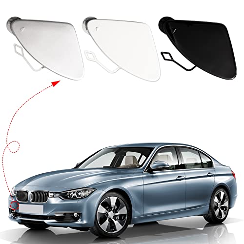 CZShiYue Front Bumper Tow Hook Cover Towing Eye Cap Fit for BMW F30 F31 3 Series 320i 328i 335i 2012 2013 2014 2015 51117293116 (Black, Right Passenger Side)