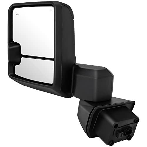 Aintier Towing Mirrors Compatible with 2019-2022 For Chevy Silverado 1500 Pickup Tow Mirrors Power Heated Turn Signal Light Width Puddle Light Running Back-up Light Temp Sensor Black Pair Mirrors