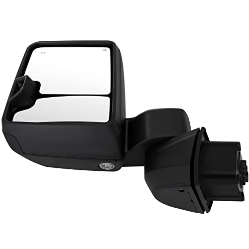 Aintier Towing Mirrors Compatible with 2019-2022 For Chevy Silverado 1500 Pickup Tow Mirrors Power Heated Turn Signal Light Width Puddle Light Running Back-up Light Temp Sensor Black Pair Mirrors