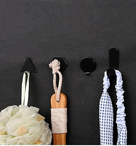 Funmaypoon Cute Adhesive Hooks - Heavy Duty Wall Hooks for Hanging Coats, Hats, Towels, and Keys! Waterproof Stainless Steel, 20-Pack for Bathroom and Bedroom Use.