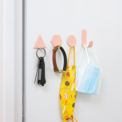 Funmaypoon Cute Adhesive Hooks - Heavy Duty Wall Hooks for Hanging Coats, Hats, Towels, and Keys! Waterproof Stainless Steel, 20-Pack for Bathroom and Bedroom Use.