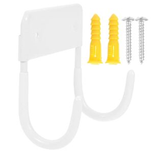 collbath 1 set holder white hooks hanging mount storage double for wall shelf keys hat iron hanger towels rooms laundry ironing practical coats hangers bedrooms room of board bathroom hook