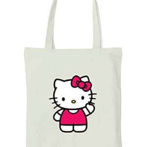 Cute Canvas Tote Bag - Cat Gifts for Women - Cat Gifts for Cat Lovers - Cat Mom Gifts - Birthday Bags for Cat Lover Gifts - Reusable Cat Tote Bag - Large Book Tote Bag (Hello Catty)