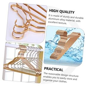 Veemoon 5pcs Racks Telescopic Simple Heavy Anti- Alloy Stainless Steel Saving Practical Non Clothes Professional Storage Hangers Bar Coat Pants Jacket Space Home Duty Slip Kids