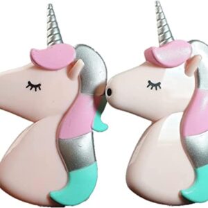 4 Set (8 Ct) Pink Ice Cream / Pink Unicorn / Pink Cat / Flamingo Beach Towel Clips Jumbo Size for Beach Chair, Cruise Beach Patio, Pool Accessories for Chairs, Household Clip, Baby Stroller