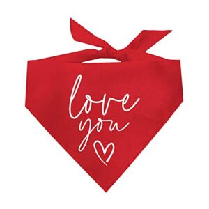 love you dog bandana (red)