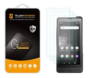 supershieldz (3 pack) designed for sonim xp10 tempered glass screen protector, anti scratch, bubble free
