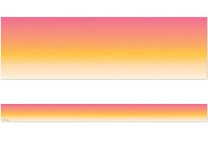 teacher created resources pink and orange color wash straight border trim
