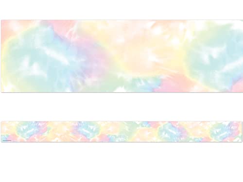 Teacher Created Resources Pastel Pop Tie-Dye Straight Border Trim, 35 Feet