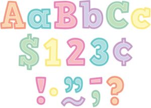 teacher created resources pastel pop bold block 4" letters combo pack