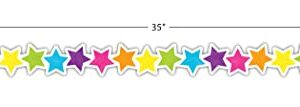 Teacher Created Resources Brights 4Ever Stars Die-Cut Border Trim, 35 Feet