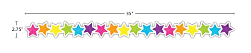 Teacher Created Resources Brights 4Ever Stars Die-Cut Border Trim, 35 Feet