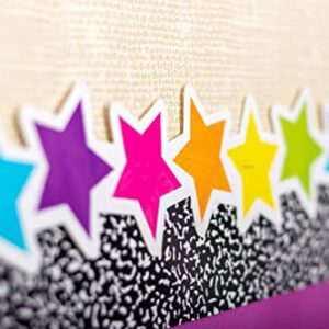 Teacher Created Resources Brights 4Ever Stars Die-Cut Border Trim, 35 Feet