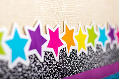 Teacher Created Resources Brights 4Ever Stars Die-Cut Border Trim, 35 Feet