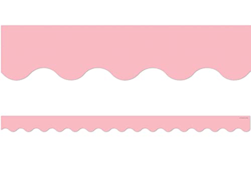 Teacher Created Resources Pastel Pink Scalloped Border Trim