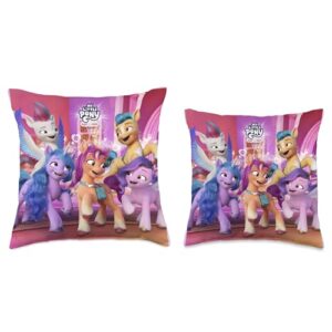 My Little Pony New Generation Sunny Friend Group Shot Throw Pillow, 18x18, Multicolor
