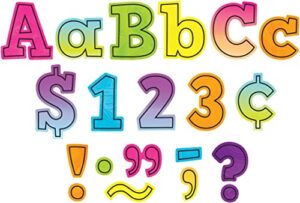 teacher created resources brights 4ever bold block 4" letters combo pack