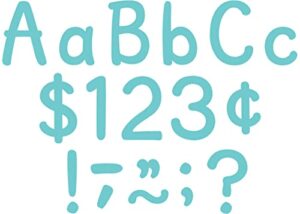 teacher created resources light turquoise 4" modern classic letters combo pack