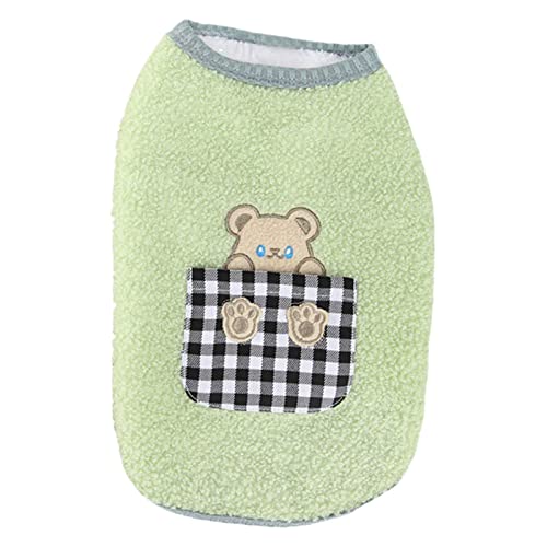 HonpraD Pet Clothes for Cats Dogs Autumn and Winter Cotton Padded Teddy Small Pet Clothing Winter Pockets Bear Cotton Pet Coat for Medium Dogs