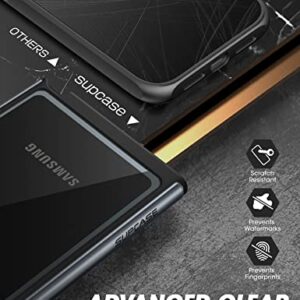 SUPCASE Edge XT Series Case for Samsung Galaxy S23 Ultra 5G (2023), Slim Frame Clear Protective Case with Built-in Screen Protector (Black)