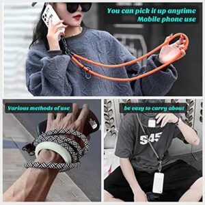 Cell Phone Lanyard, Universal Phone Crossbody Lanyards for Around The Neck, Necklace Lanyard & Wrist Strap with Phone Patch×2, Nylon Shoulder Phone Strap for Women Men