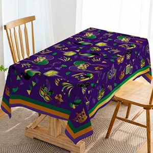 hafangry mardi gras carnival tablecloth masquerade party decoration new orleans mask kitchen dining room table cover-60×84inch